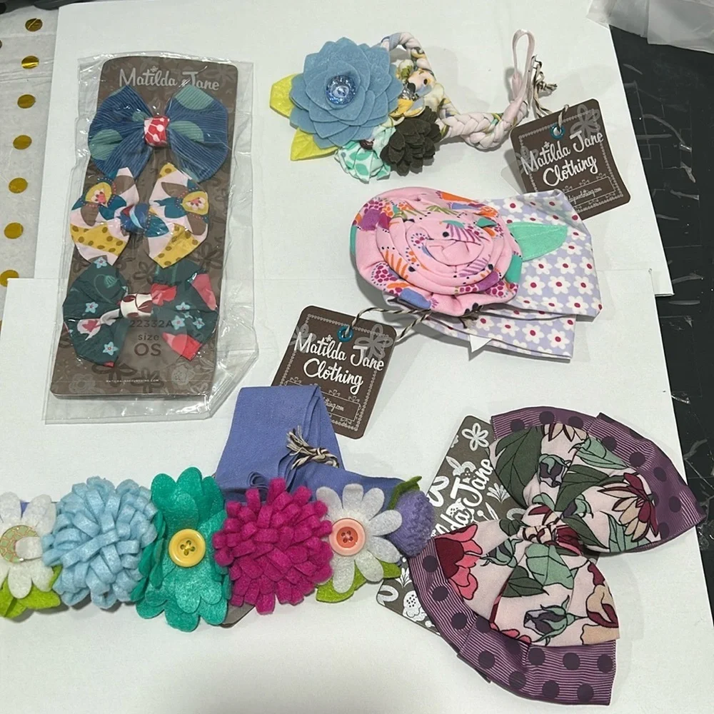 MATILDA JANE Beautiful 7 Piece Headbands & Hair Bow NWT…